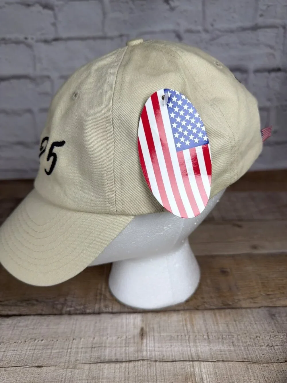 Tauck 100th Anniversary Baseball Cap Bayside Made USA Beige Cotton Travel Hat OS